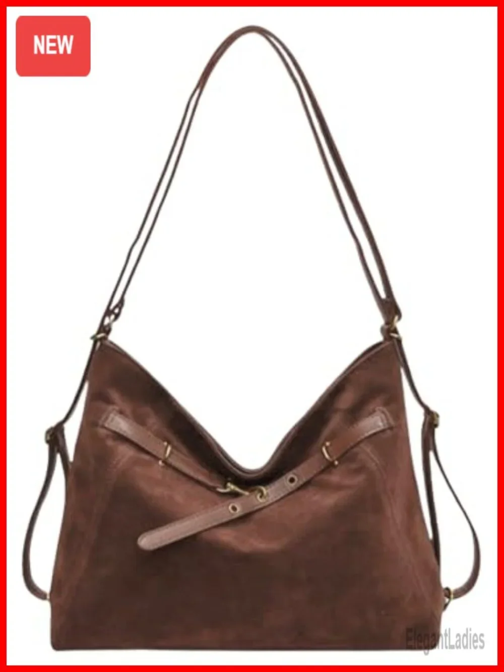 Faux Suede Crossbody Tote Bag Hobo Purse Shoulder Handbag Large Satchel